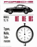 Typen, Mae, Toleranzen fr den Porsche 911 T, 911 E und 911 S, Modelljahr 72-73