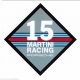 Porsche Martini RacingAufkleber Eckig Neu rar selten 911 997 991 in 43x43mm