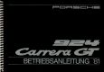 1981 Porsche 924 Carrera GT Betriebsanleitung*owners manual