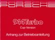 Porsche 944 Turbo Cup-Version Anhang zur Betriebsanleitung Bedienungsanleitung